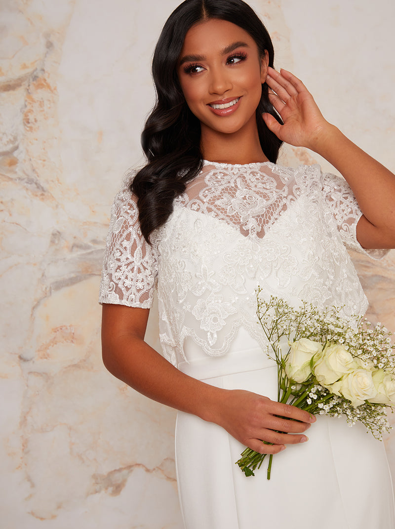 Petite Bridal Lace Bodice Maxi Wedding ...